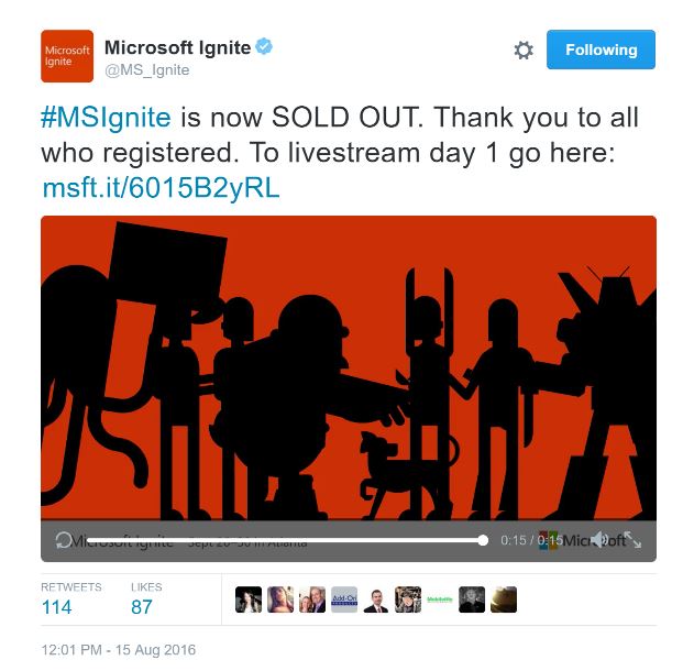MSignite_soldout_tweet